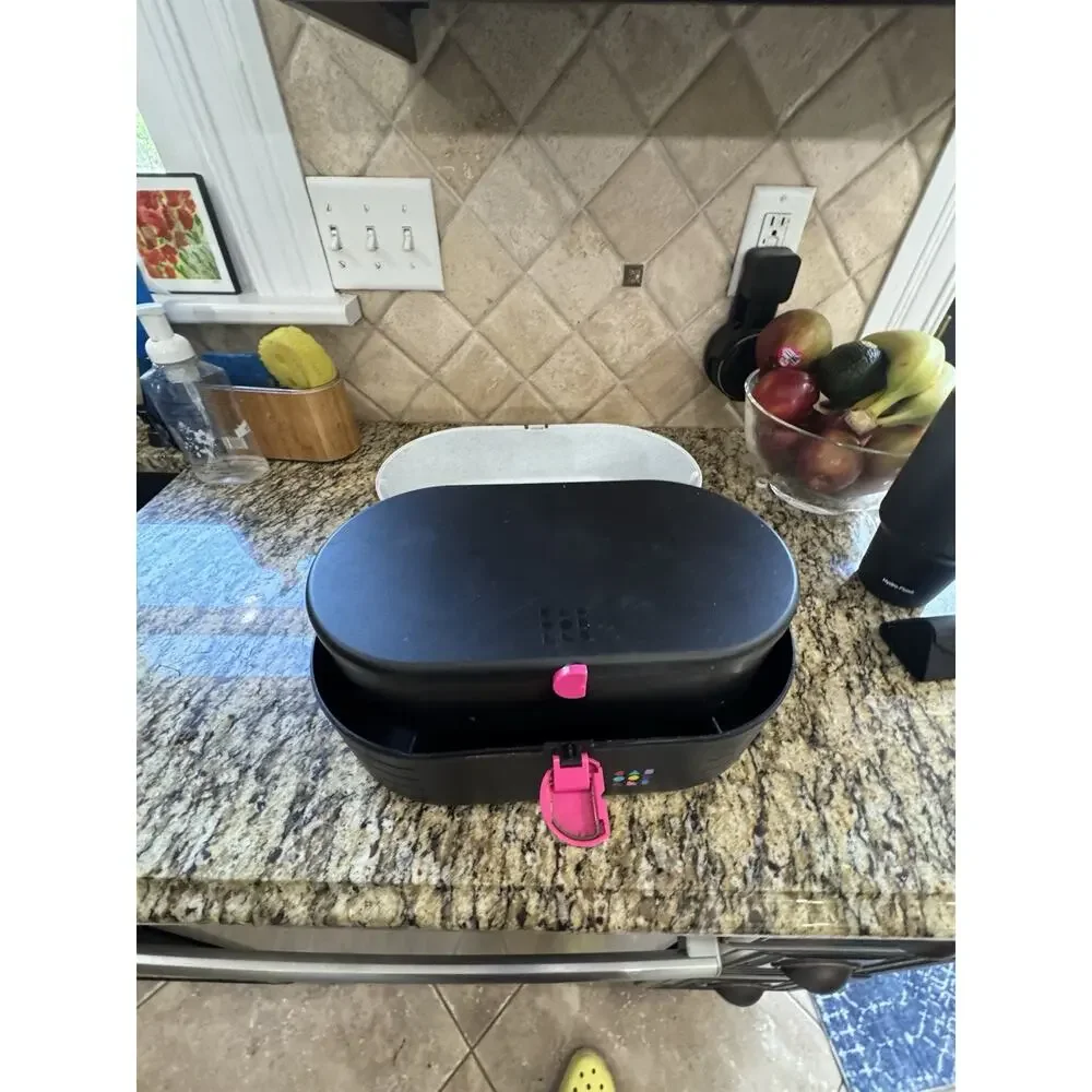 Vintage Caboodles hot pink, Black , gray - Cosmetic Carrying Case Mirror Storage